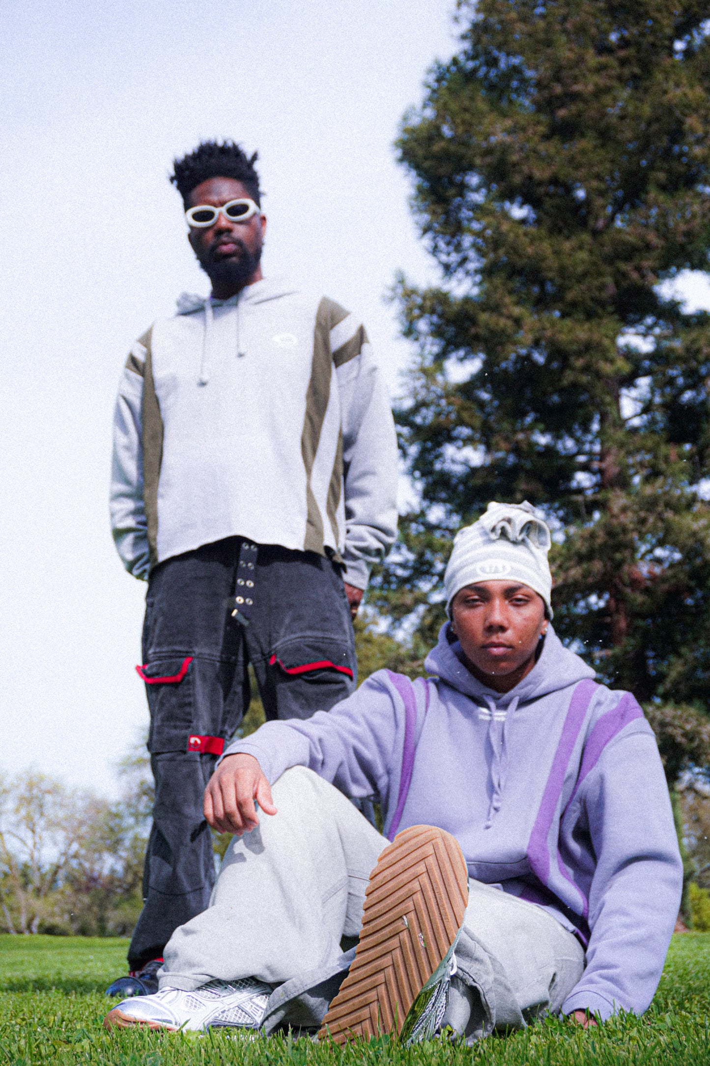 Graphite Axis Panel Hoodie