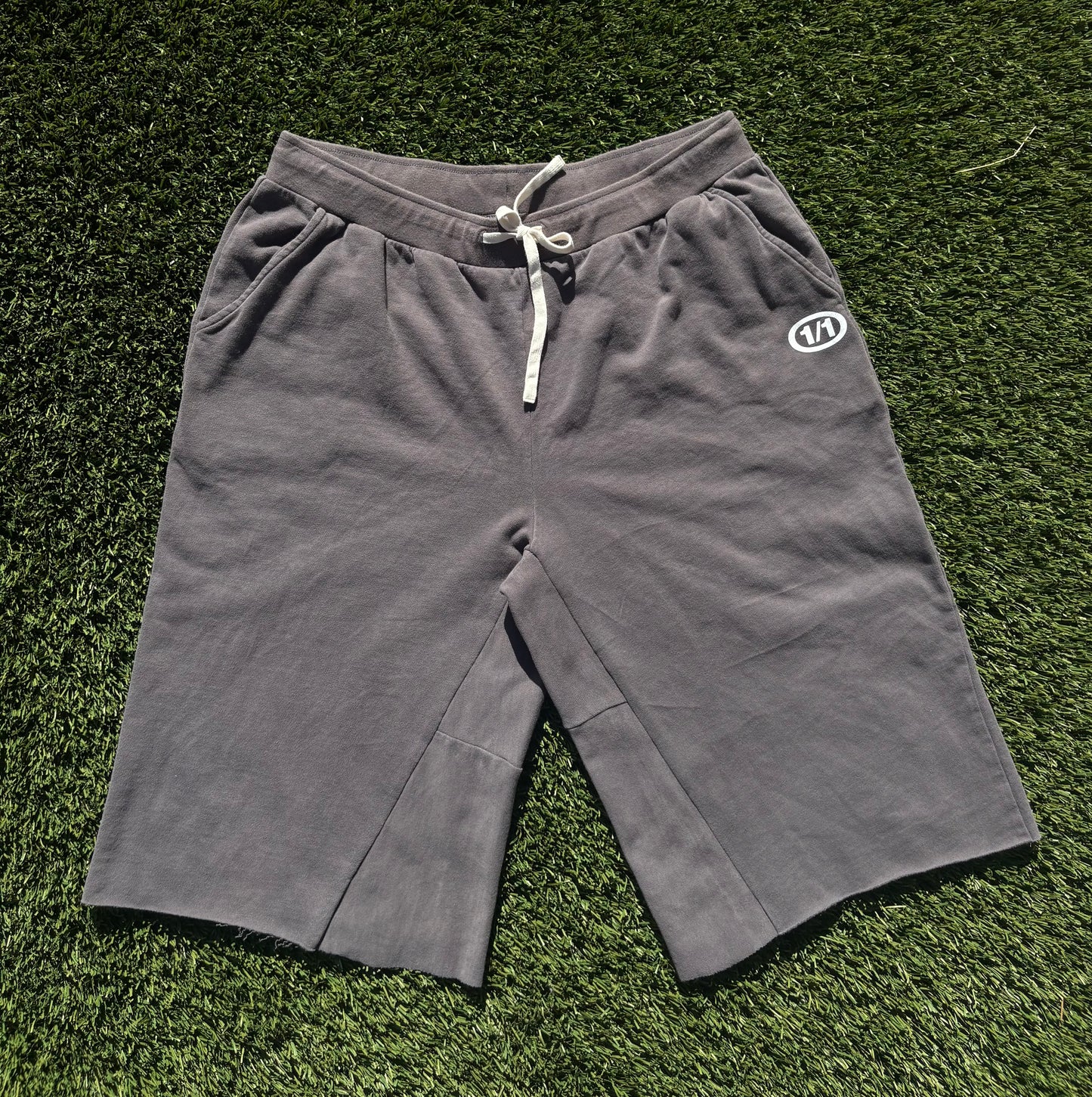 Solid Grey 3/4 sworts