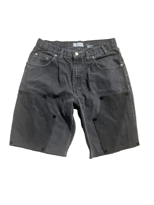 Double Knee Button Jorts