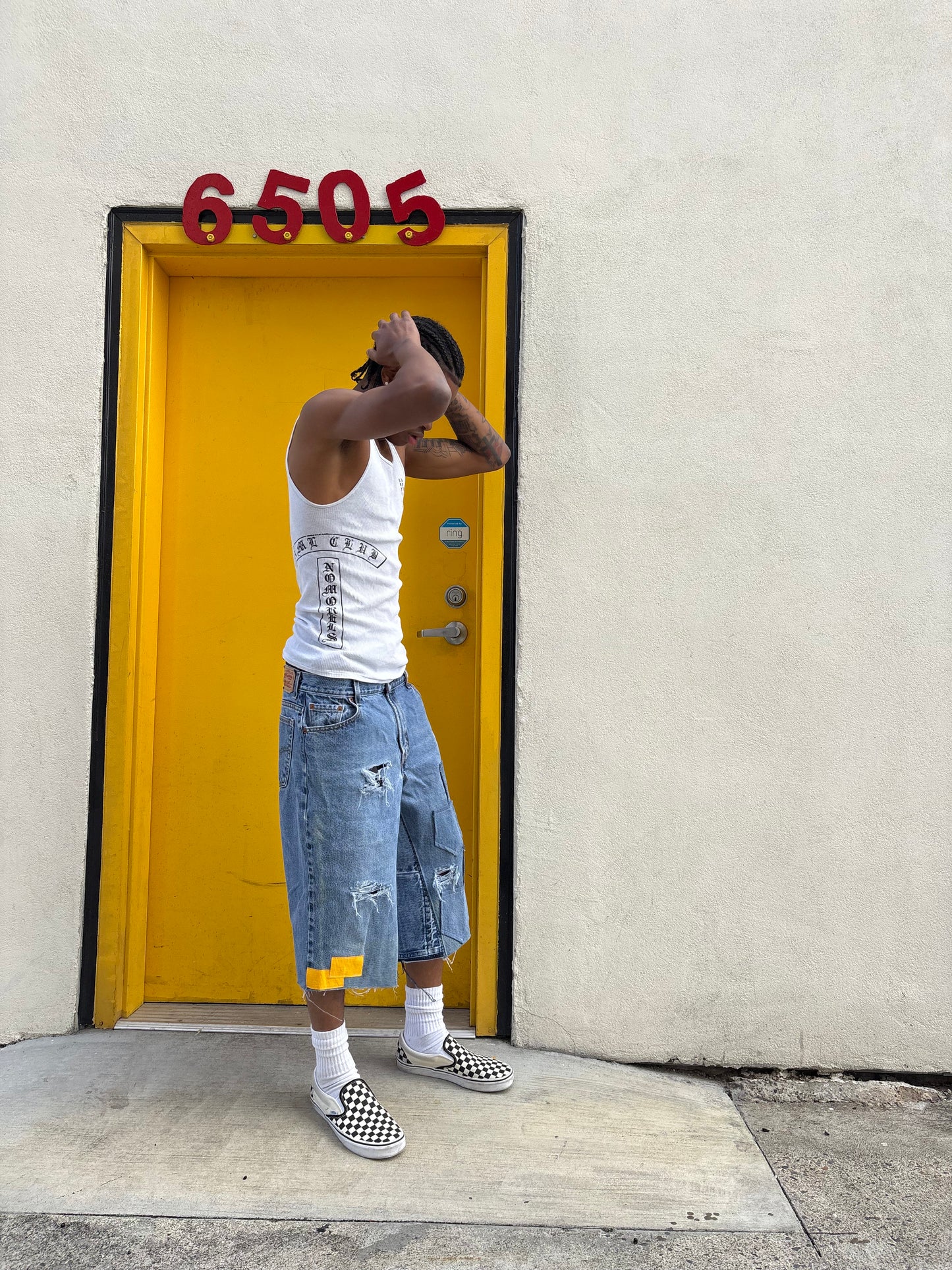 Multi pocket jorts