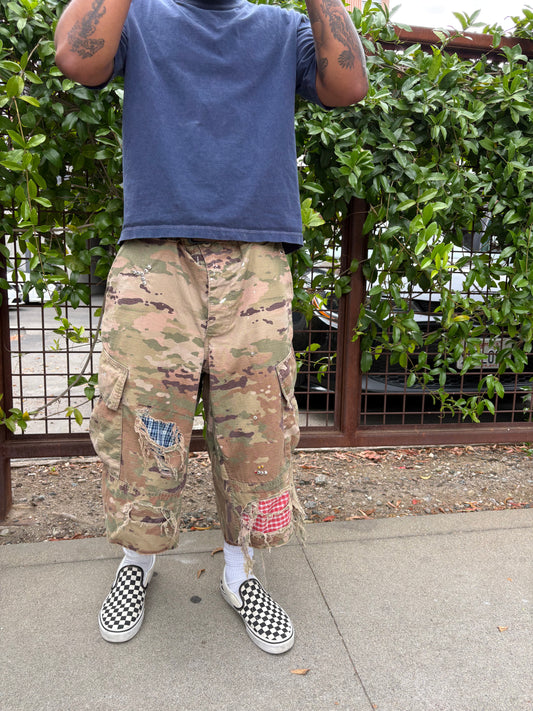 Hidden flannel camo shorts