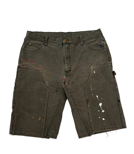 Wide leg double knee work jorts