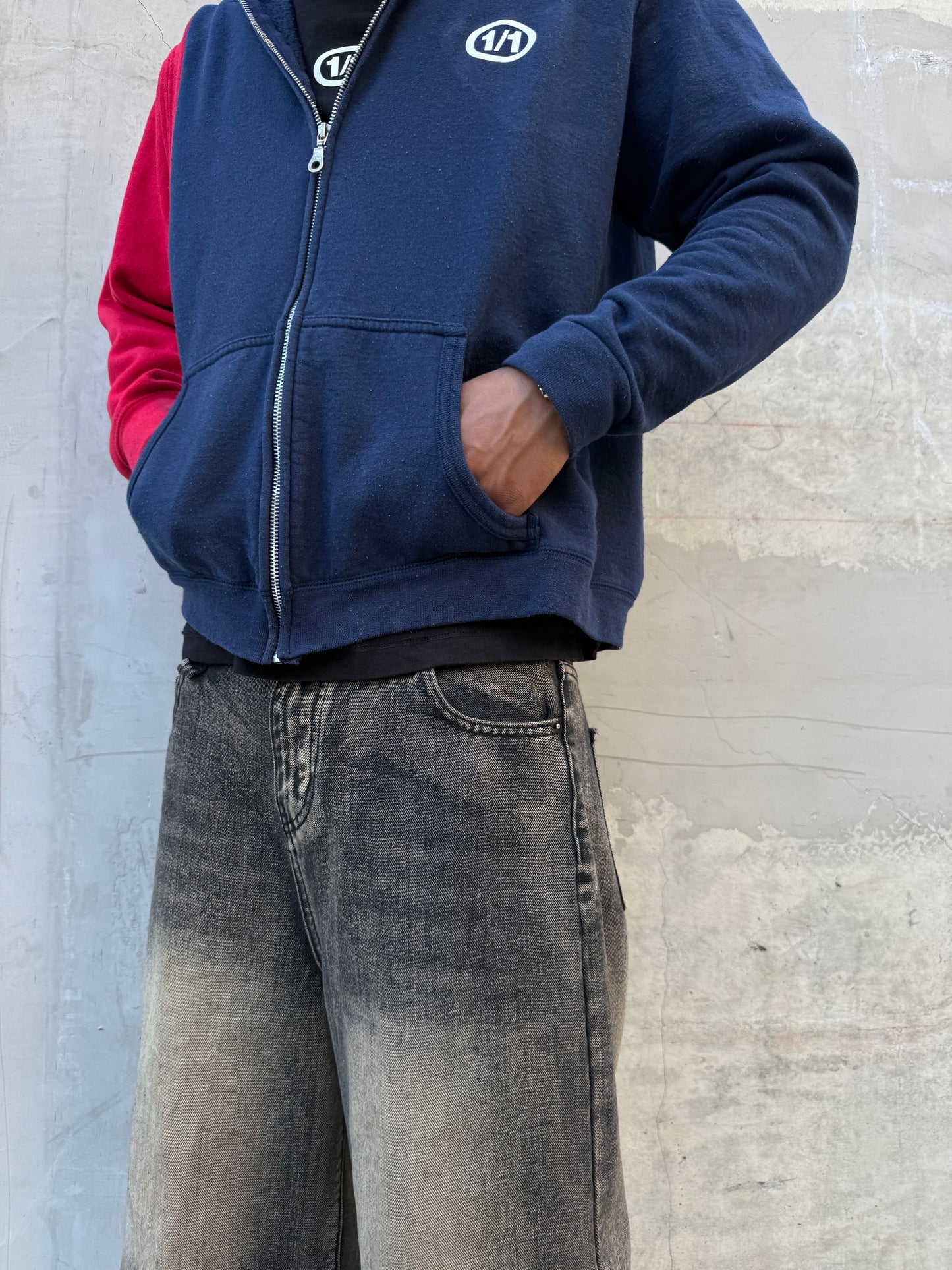 Archive Zip Up (Red Sleeve)