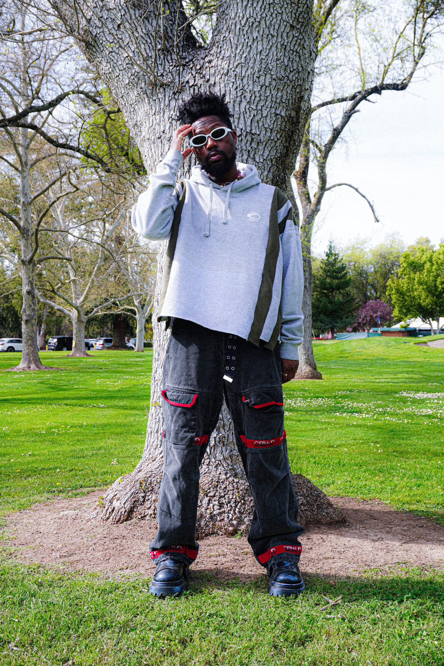Graphite Axis Panel Hoodie