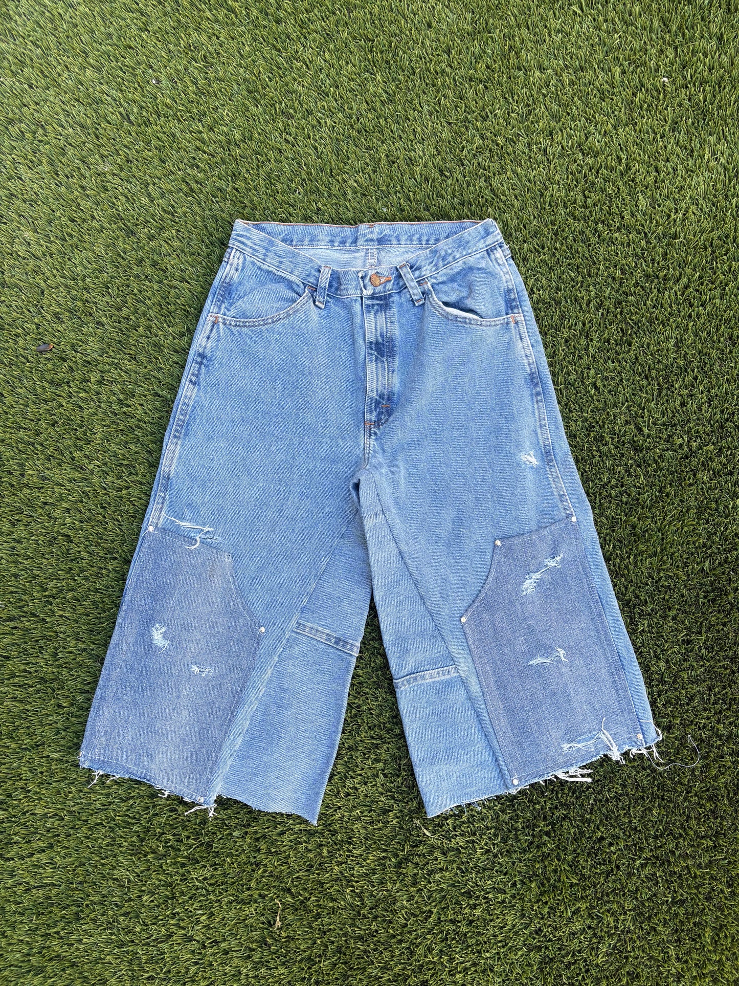 3/4 double knee jorts